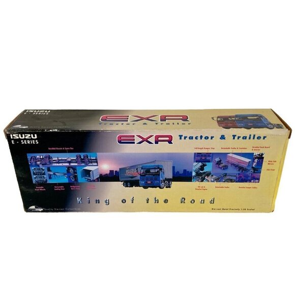 RARE Checkmate Models Isuzu E Series EXR Semi Truck & Trailer 1/50 Scale w/ BOX! - Picture 5 of 8